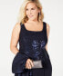 Plus Size Sequined Chiffon Dress and Jacket