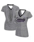 ფოტო #1 პროდუქტის Women's Black Colorado Rockies Halftime Back Wrap Top V-Neck T-shirt