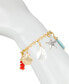 Фото #2 товара Gold-Tone Seashore Charm Toggle Bracelet