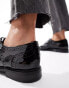 ASOS DESIGN More flat lace up shoes in black