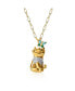 Winnie the Pooh Gold-Plated Butterfly and Pooh Pendant with Paper Clip Chain, 18''