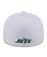 Men's White New York Jets Wordmark Omaha Low Profile 59FIFTY Fitted Hat