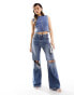 Фото #8 товара Abercrombie & Fitch denim shell top in mid blue