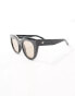 Le Specs X ASOS air heart cat eye sunglasses in black with brown lens - фото #2