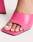 Фото #3 товара RAID Wide Fit Angel mules with angular heel in hot pink