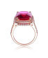 ფოტო #2 პროდუქტის Sterling Silver Ruby Cubic Zirconia Statement Ring