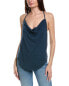 Фото #1 товара Chaser Slub Jersey Drape Front T-Back Shirttail Cami Women's Blue S