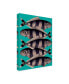 Фото #2 товара Fab Funky Blue Striped Fish Canvas Art - 36.5" x 48"