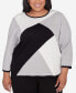 Plus Size Classic Colorblock Beaded Top