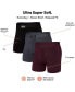 ფოტო #6 პროდუქტის Men's Ultra Super Soft Relaxed Fit Boxer Briefs – 3PK
