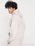 Фото #4 товара Topman heavyweight oversized washed hoodie with side pockets in light pink