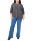 Plus Size Asymmetric-Hem Sweater