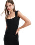 Hollister low back dress with build in support in black Черный, XXS - 2XS - фото #3