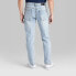 Фото #2 товара Men's Slim Fit Tapered Jeans - Original Use Light Wash 32x32