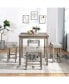 Фото #7 товара Industrial 5-Piece Dining Table Set with Bar Stools