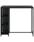 Фото #3 товара Bar Table with Storage Rack Black 47.2"x23.6"x43.3" Poly Rattan