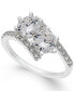 ფოტო #1 პროდუქტის Fine Silver Plate Cubic Zirconia 2-Stone Ring, Created for Macy's