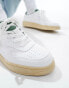 Pull&Bear retro trainer with green detail in white