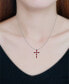 Фото #4 товара Giani Bernini created Ruby and Cubic Zirconia Cross Pendant