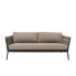 Garden sofa Rebecca Black Light brown Aluminium 206 x 83 x 74 cm