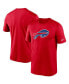 Фото #1 товара Men's Red Buffalo Bills Logo Essential Legend Performance T-shirt