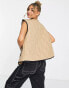 Фото #4 товара Noisy May contrast trim quilted gilet in beige