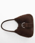 Фото #3 товара Women's Buckle Detail Leather-Effect Bag
