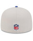 ფოტო #4 პროდუქტის Men's Stone/Royal New England Patriots 2024 Sideline Historic 59FIFTY Fitted Hat