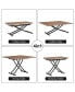 Modern Multifunctional Lifting Table with 4 Faux Leather Dining Chairs