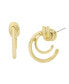 ფოტო #1 პროდუქტის Gold Double Knot Hoop Earrings