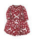 ფოტო #7 პროდუქტის Little Girls Organic Cotton Long-Sleeve Dresses, Red Winter Folk