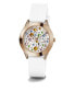 Women's Analog White Silicone Watch 34mm