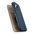 Фото #10 товара Глянцевый кожаный iPhone 14 чехол с магнитной крышкой CE Oil Wax Premium Leather Заказ синий