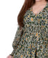 ფოტო #3 პროდუქტის Plus Size Long Sleeve Clip Dot Dress