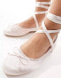 Фото #2 товара RAID Pixie ballet flat shoe with ankle straps in blush pink