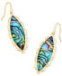 ფოტო #1 პროდუქტის 14K Abalone Marquise Drop Earrings (Also in Mother of Pearl & Pink Cat's Eye Glass)