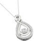 Twinkling Diamond Star diamond Teardrop 18" Pendant Necklace (1/3 ct. t.w.) in 10k White Gold