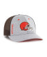 Фото #3 товара Men's Gray, Brown Cleveland Browns Pixelation Trophy Flex Hat