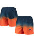ფოტო #1 პროდუქტის Men's Navy, Orange Chicago Bears Retro Dip-Dye Swim Shorts