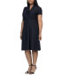 ფოტო #1 პროდუქტის Plus Size Short Sleeve Rouched Wrap Dress