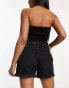 Фото #3 товара ASOS DESIGN denim comfort mom short in washed black