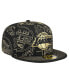 Фото #3 товара Men's Los Angeles Lakers 59FIFTY Day Allover Print Stencil Fitted Hat