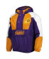 Фото #3 товара Men's Purple Phoenix Suns Body Check Raglan Hoodie Half-Zip Jacket