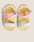 Multicoloured technical strappy sandals Розовый, 20 - фото #5