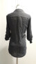 Halston Heritage Spread Collar Button down Blouse Shirt Long sleeve Charcoal XS