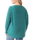 Фото #2 товара Plus Size Celia Mixed-Rib Long-Sleeve Top