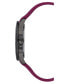 Фото #2 товара Часы Steve Madden Purple Silicone Strap Embossed - 44X50mm