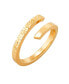 ფოტო #1 პროდუქტის Polished Diamond Cut Bypass Ring in 10K Yellow Gold