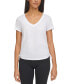 Women's Drawstring-Ruched Textured Top