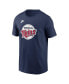 Фото #1 товара Men's Navy Minnesota Twins Cooperstown Collection Team Logo T-Shirt